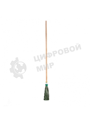 Метла Сибртех полипропиленовая 215 х 280 мм круглая, с черенком