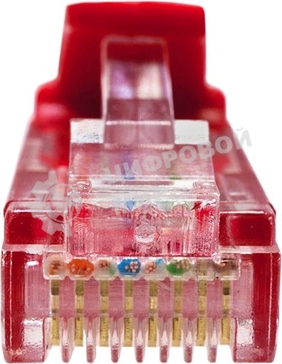 Патч-корд Suprlan 10-0152 UTP RJ-45 вил.-вилка RJ-45 cat.5e 1м красный LSZH 24AWG