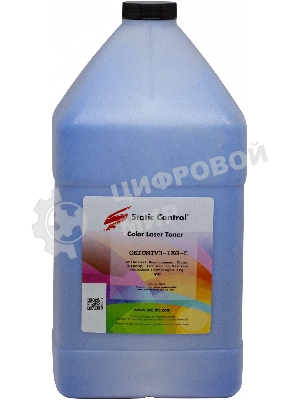 Тонер Static Control OKIUNIV3-1KG-C голубой флакон 1000гр. для принтера Oki C3300N/5500