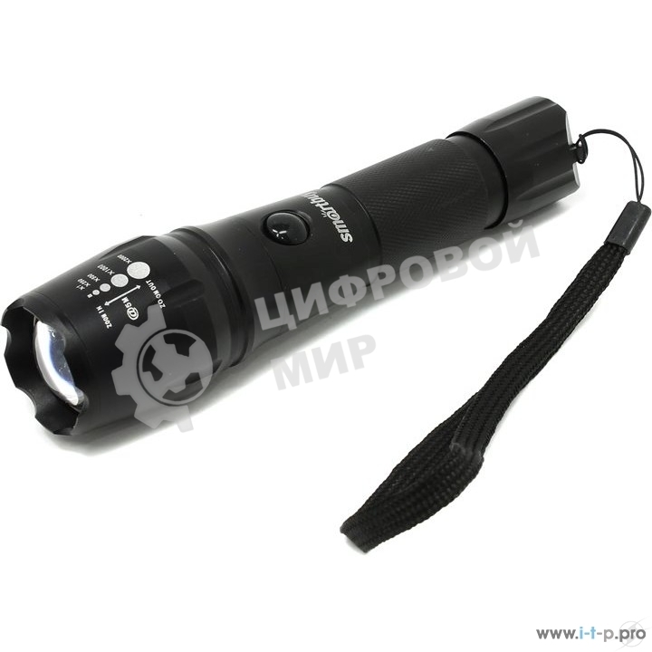 Аккумуляторный Светодиодный фонарь Smartbuy SBF-20-K CREE XM-L T6 10W с системой фокусировки луча, черный