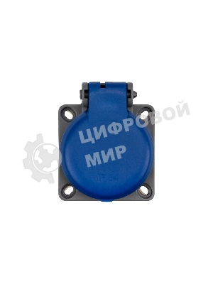 Розетка Rexant влагозащищенная с крышкой, с/з, скрытая установка,16 А, IP54 каучук