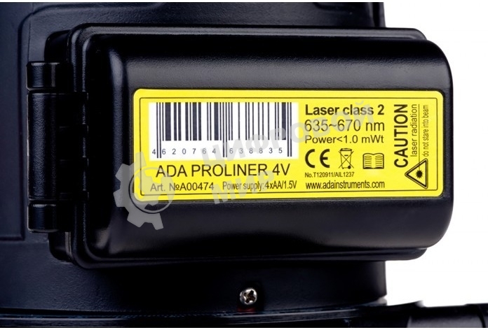Уровень ADA PROLINER 4V дальность20(70)м точность0.2мм/м лазер2 кейс