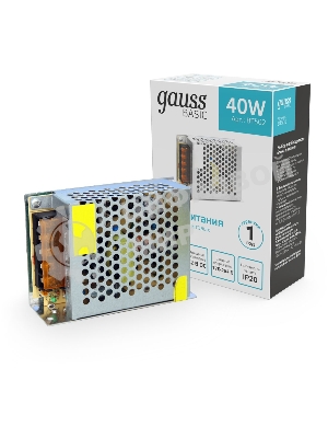 Блок питания Gauss Basic 12V 40W IP20 1/120