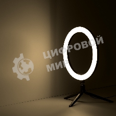 Светильник кольцевой Gauss 15W 800lm 3000-6500K 5V USB IP20 300x23мм черный дим пульт е LED