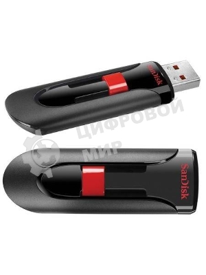 Флешка USB Sandisk 64Gb Cruzer Glide SDCZ60-064G-B35 USB 2.0 черный/красный