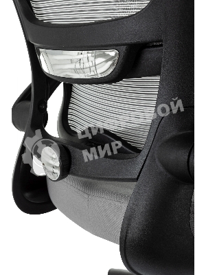 Кресло руководителя Бюрократ Sigma 1 серый, сетка/ткань, крестов. пластик