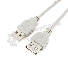 Кабель удлинит. USB2.0 Gembird/Cablexpert CC-USB2-AMAF-6-N серый (1.8м, AM/AF, пакет) (CC-USB2-AMAF-6-N)