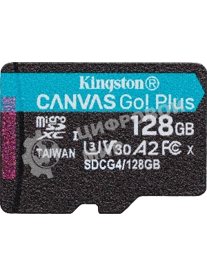 Флеш карта microSDXC 128Gb Kingston SDCG4/128GbSP Canvas Go! Plus w/o adapter