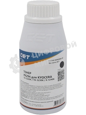 Тонер CET для Kyocera ECOSYS M5521cdn/M5526cdw/P5021cdn/P5026c черный (PK294) 50г/бут. (TK-5220K/TK-5230K/TK-5240K) Japan