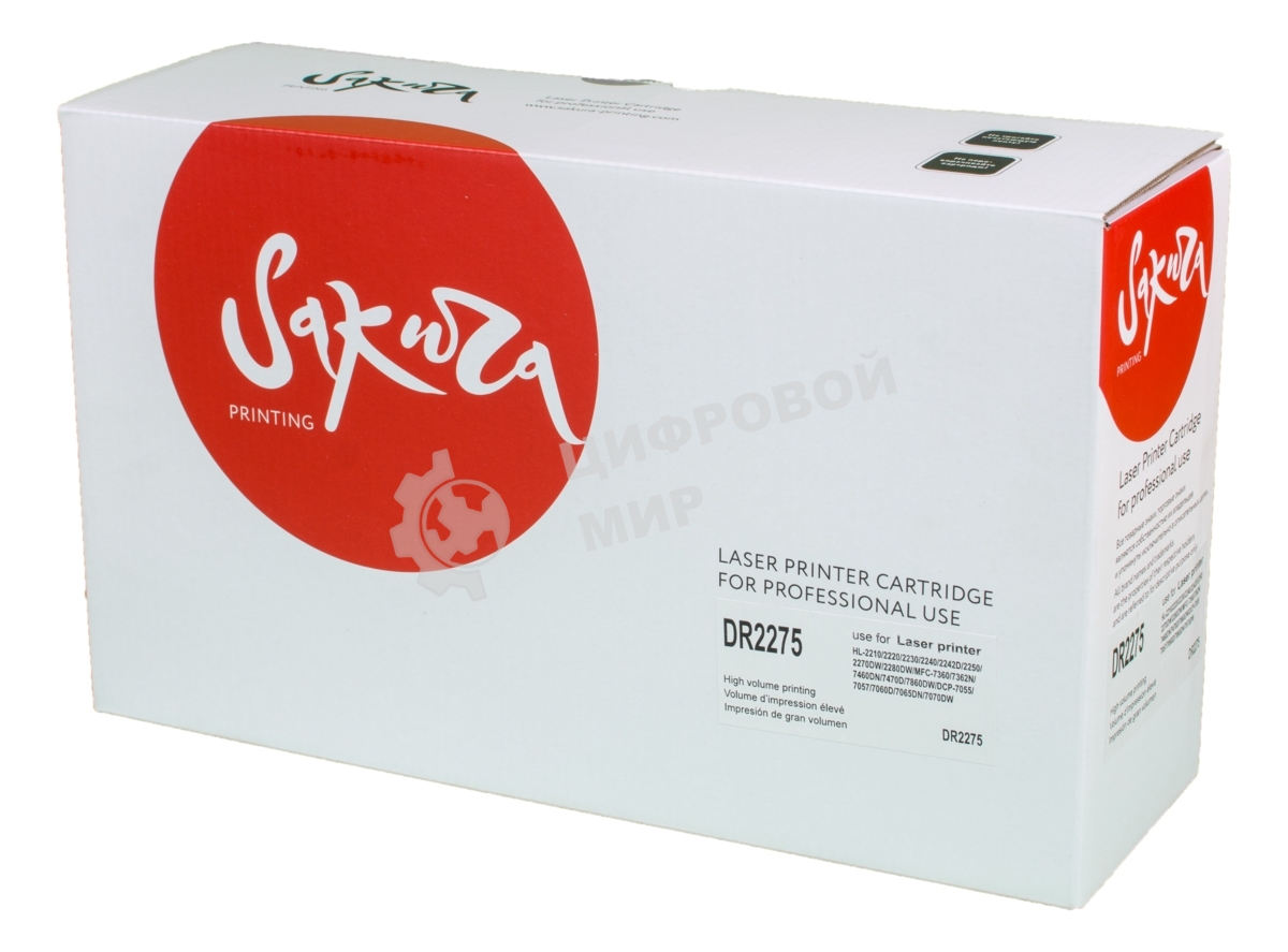 Фотобарабан Sakura DR2275 для Brother HL 2132/2240/2250;DCP 7057/7060, 12000 к.