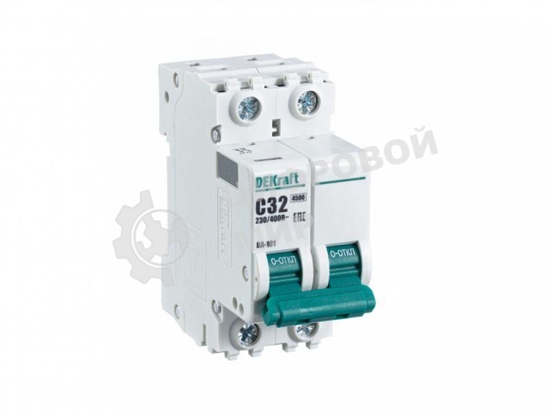 Выключатель автоматический модульный DEKraft 2п C 32А 4.5кА ВА-101 11069DEK