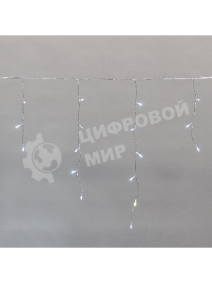 Гирлянда светодиодная Neon-night Айсикл (бахрома) 5х0,6м, с эффектом мерцания, прозрачный провод, IP44, 230В, диоды белые, 112 LED