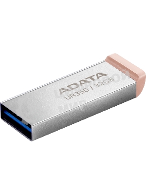 Флешка USB ADATA UR350 (UR350-32G-RSR/BG), 32G, USB 3.2, R/W 100/15, серебристый/коричневый