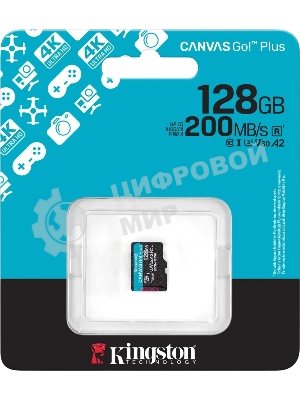 Флеш карта microSDXC 128Gb Kingston SDCG4/128GbSP Canvas Go! Plus w/o adapter