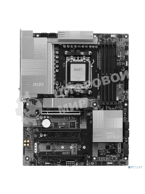 Материнская плата MSI PRO X870-P WIFI, AM5, AMD X870, 4xDDR5, 4xSATA, 3xM.2, 1xPCI-E 5.0 x16, 1xPCI-E 4.0 x16, 2xPCI-E 3.0 x1, 1xHDMI, 1xUSB-C, 1xRJ45 5Gb, 2xUSB-A 3.2 Gen 1, 2xUSB-A 3.2 Gen 2, 4xUSB-A 2.0, 1xUSB-C 3.2 Gen 2x2, 1xUSB4, 3x3.5мм, 7.1, ATX