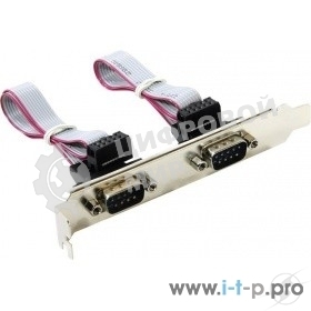 Планка портов в корпус 2xCOM DB9 Male, Orient C088 oem