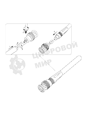 Разъем PROconnect штекер BNC под винт с колпачком