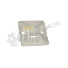 Площадка самокл. 25х25 под хомуты белый (уп.100шт) IEK UHP30-25-100