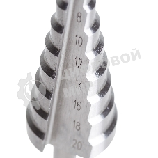 Сверло по металлу ступенчатое Kranz 4,0-20,0 мм 76 мм 62 HRC