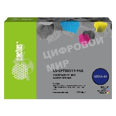 Чернила Cactus CS-EPT00S14-44A голубой/пурпурный/желтый/черный набор 4x70мл для Epson L1110 Ecotank/L3100/L3101/L3110/L3150/L3151