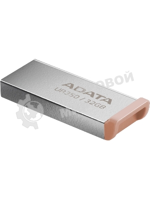 Флешка USB ADATA UR350 (UR350-32G-RSR/BG), 32G, USB 3.2, R/W 100/15, серебристый/коричневый
