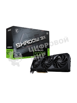 Видеокарта MSI PCIE16 RTX 5070TI 16Gb RTX 5070 Ti 16G SHADOW 3X OC