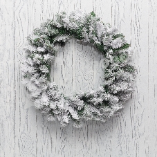 Заснеженный еловый венок Neon-night Ø 60 см, ПВХ