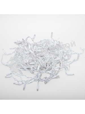 Новогодние светоукрашения Neon-night Гирлянда Айсикл (бахрома) светодиодный, 4,8 х 0,6 м, белый провод, 220В, диоды тепло-белые