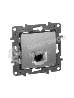Информационная розетка RJ 45, категория 5e, UTP, Etika, алюминий