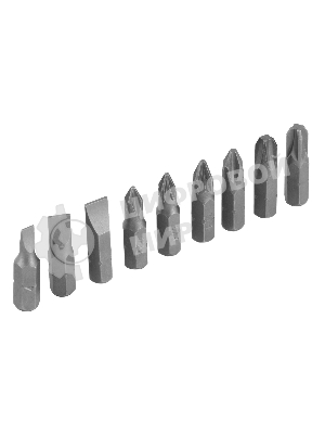 Отвертка реверсивная, набор бит, 10 шт., CrV Sparta