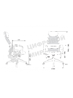 Кресло Бюрократ CH-607 TW-01 черный, сетка, подголовник