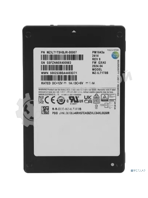 Накопитель SSD Samsung Enterprise PM1643a, 1.92Tb, SAS 12Gb/s, 2.5