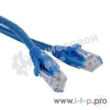 Патч-корд Hyperline U/UTP, Cat.6, LSZH, 0.5 м, синий PC-LPM-UTP-RJ45-RJ45-C6-0.5M-LSZH-BL