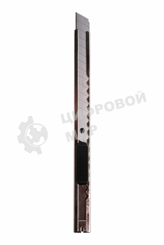 Нож с сегментированным лезвием Rexant 9 мм, корпус металлический, c клипсой