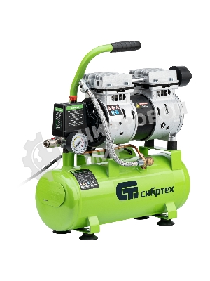 Компрессор безмаслянный малошумный Сибртех МБ 750/10,750 Вт, 10 л, 150 л/мин