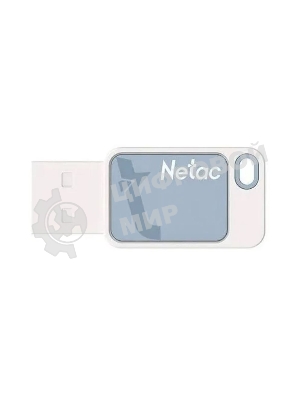 Флешка USB Netac UA31 (NT03UA31N-032G-20BL), 32Gb, USB 2.0, R/W 110/45, синий/белый