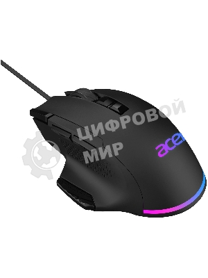 Мышь проводная Acer OMW180 черный, 6400 dpi, USB, кнопки - 9