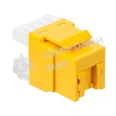 Модуль Keystone, RJ45, кат.5E, UTP, 180 градусов, со встроенной шторкой, желтый