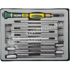 Набор KRAFTOOL Отвертки для точных работ с насадками, в боксе, 12 предметов 25611-H12