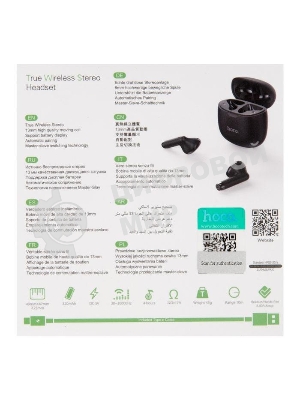 Наушники TWS Hoco ES56 черный, вкладыши, Bluetooth, до 4 ч.