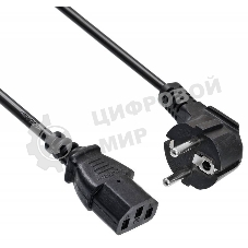 Кабель Buro BU-PCAB-ZP1 IEC C13 Евровилка 3м