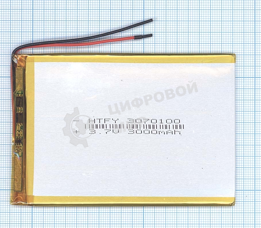 Аккумулятор Li-Pol (батарея) 3x70x100мм 2pin 3.7V/3000mAh
