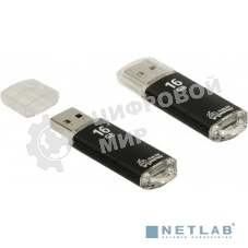 Флешка USB Smartbuy V-Cut Black (SB16GBVC-K), 16Gb, USB 2.0, R/W 20/10 , черный