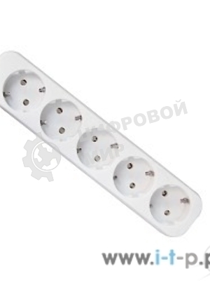 Удлинитель Defender E550 белый 5.0 м, 5 розеток 