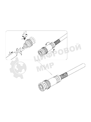 Разъем штекер PROconnect BNC под винт с пружиной металл