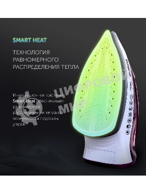 Утюг Polaris PIR2668AK 3m белый/розовый 2600Вт