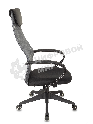 Кресло Бюрократ CH-607 TW-04 Neo Black темно-серый, сетка, подголовник