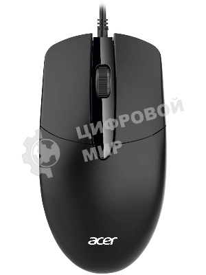 Мышь проводная Acer OMW300 черный, 1200 dpi, USB, кнопки - 3