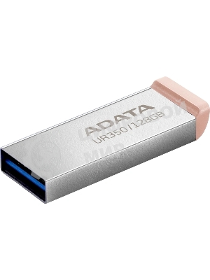 Флешка USB ADATA UR350 (UR350-128G-RSR/BG), 128Gb, USB 3.2, R/W 100/15, серебристый/коричневый