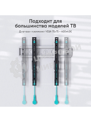 Кронштейн для телевизора ONKRON TM5-BW черный/белый 32